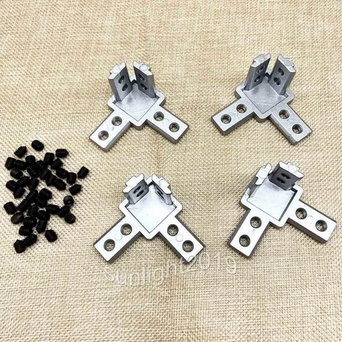 4x Eckverbinder 3-Weg 3030 4040 Nut 8 Profil Aluprofil Verbinder Eckwinkel Set
