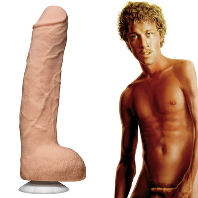JOHN HOLMES ORIGINAL DILDO HUGE 12'' X 2.5'', DUAL DENSITY, SUCTION CUB BASE. 