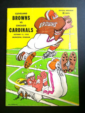 OCT 12 1958 CLEVELAND BROWNS vs CHICAGO CARDINALS NFL PROGRAM  JIM BROWN 3 TD's
