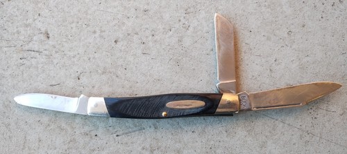 VINTAGE BUCK 307 USA WRANGLER JUMBO STOCKMAN POCKET FOLDING 3 BLADE KNIFE GOOD!