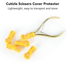 5pcs Cuticle Scissors Cover Protector Cat Shape Silicone Cuticle Trimmer