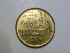 San Marino 200 lire 1980 XXII scatola olimpica 4 A