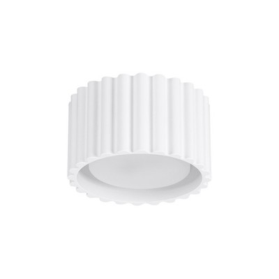 Moderner gerillter runder Deckenspot weiß 6 cm 1xGX53 10W AURA Sollux Lighting