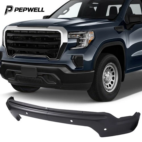 Chrome Steel Front Bumper Face Bar for 2019-2021 GMC Sierra 1500 w/ Park Assist
