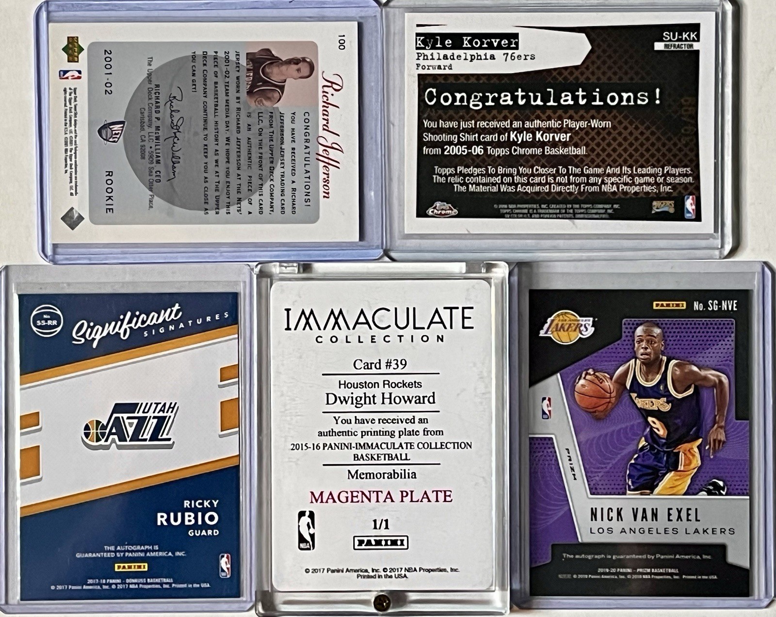 23 LOT Premium NBA BASKETBALL CARDS: 1/1 Plate Jersey Auto #’d Prizm RC, 5 HITS! view 3