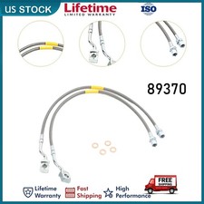 89370 Front Steel Extended Brake Lines For 07-19 Chevy Silverado Gmc Sierra 1500