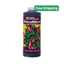 General Hydroponics Flora Micro 1 QT , 1 Gal , 2.5 Gal , 6 Gal