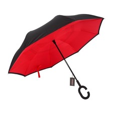 WASING Double Layer Inverted Umbrella Cars Reverse with C-Shaped Handle