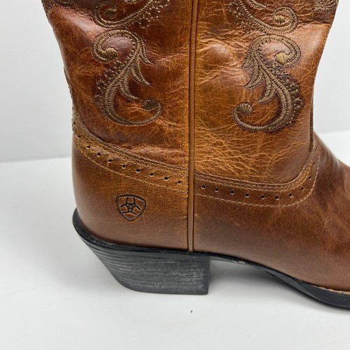 Ariat Magnolia Boots Womens Size 7.5B Western Cowgirl Cowboy Brown Leather - Picture 4 of 12