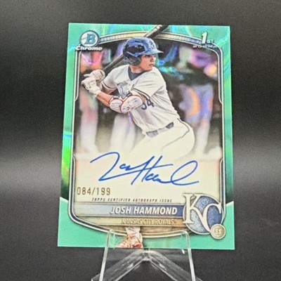 Josh Hammond 2025 Bowman Draft Aqua Lava Refractor 1st Auto /199 #CPA-JH Royals