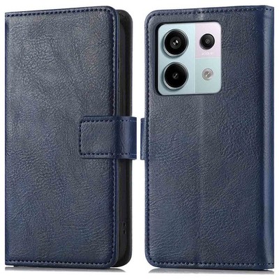 imoshion Luxuriöse Klapphülle Xiaomi Redmi Note 13 Pro (5G) / Poco X6 - Dunkelbl