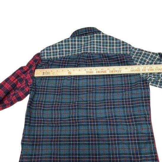 "Chaps" Plaid Patchwork Button Down Shirt Women S… - image 12