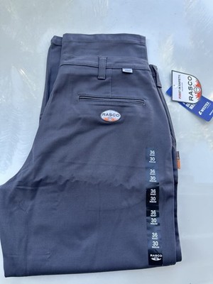 Lot Of 2 Rasco FR CAT 2 Ultrasoft Cotton Work Pants Size 36x30 #FR4133CH