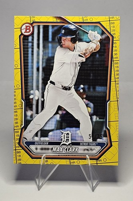 #ad 2026 Bowman Baseball Max Clark Yellow 75 Detroit Tigers $55.00
