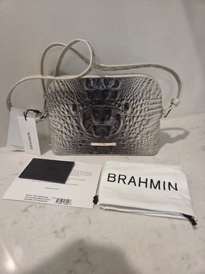 NWT Brahmin Everlasting Amal Crossbody Ombre Gray Iridescent 