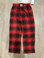 NWT 24.50 Boys Gap Red Black Plaid Flannel PJ Pants Sleep Bottoms Sz 6