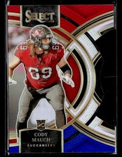 2023 Panini Select Cody Mauch #133 Red and Blue Prizms Die Cuts Rookie
