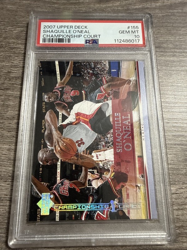 2007-08 Upper Deck Championship Court Shaquille O'Neal PSA 10 #155 *Damaged Slab