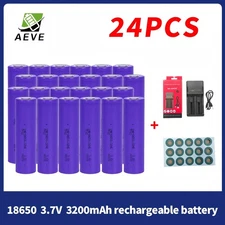 24-pack 3.7V18650 3200mAh for flashlights, headlights, doorbells