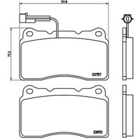 Bremsbelagsatz Brembo P 23 115, Vorne