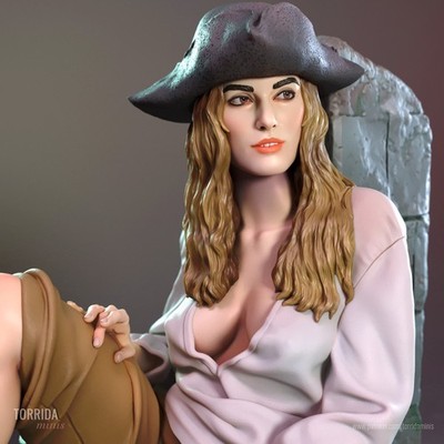 Artist Proof Commission Nobelfrau Elizabeth Swann Pirate Mode Diorama Fan Art