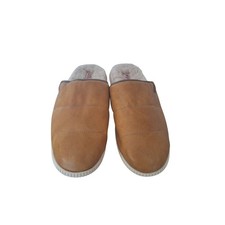 OluKai Mua 'Ili Men's Leather Shearling lined Mule Slippers Shoes US 9 /EU 42