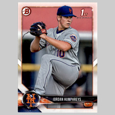 Jordan Humphreys #BP66 2018 Bowman Prospects New York Mets Baseball Card MLB NM