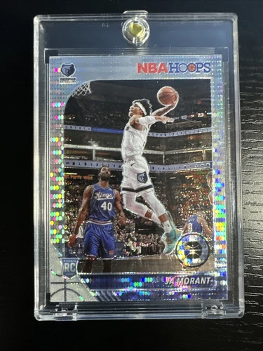 Ja Morant 2019-20 NBA Hoops Premium Stock Silver Pulsar Prizm Rookie RC #259 🔥