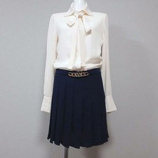 Valentino Silk Chiffon Dress with Logo Waist, Sheer Top,