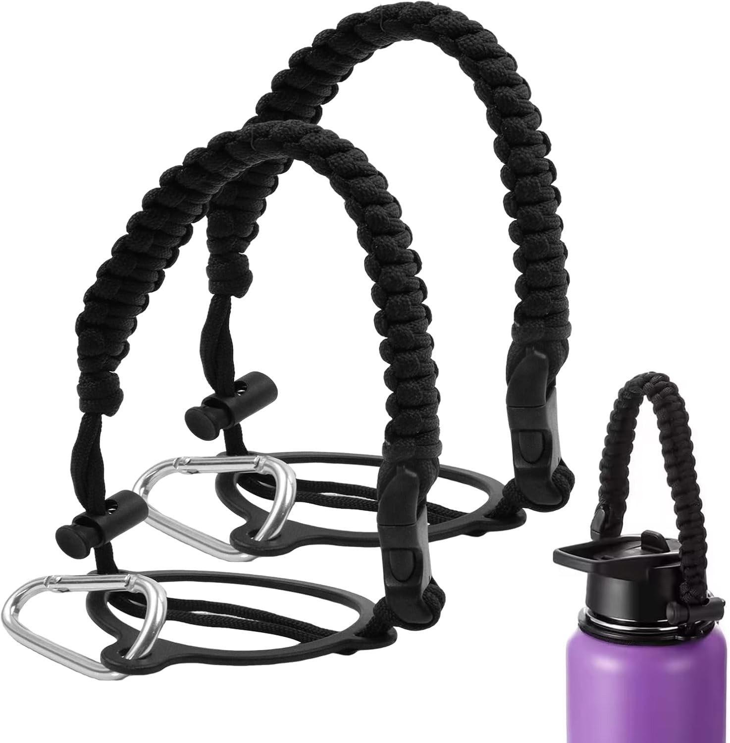 Water Bottle Handle Strap Paracord Handle Strap Cord with Ca