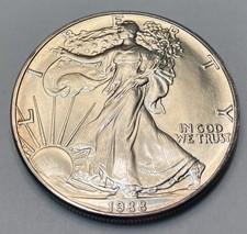 1988 American Silver Eagle 1oz Silver Coin In Capsule