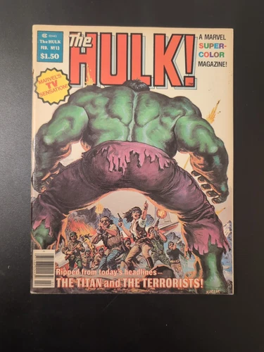 The Hulk #13 Magazine, 1st Bill Sienkiewicz Art Moon Knight Marvel 1979 FC5 VTG