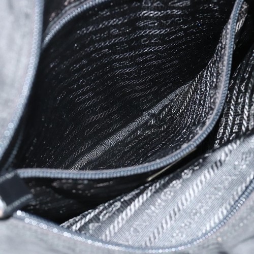 Borsa tote PRADA nylon nero argento originale ka4054 - Foto 22 di 24