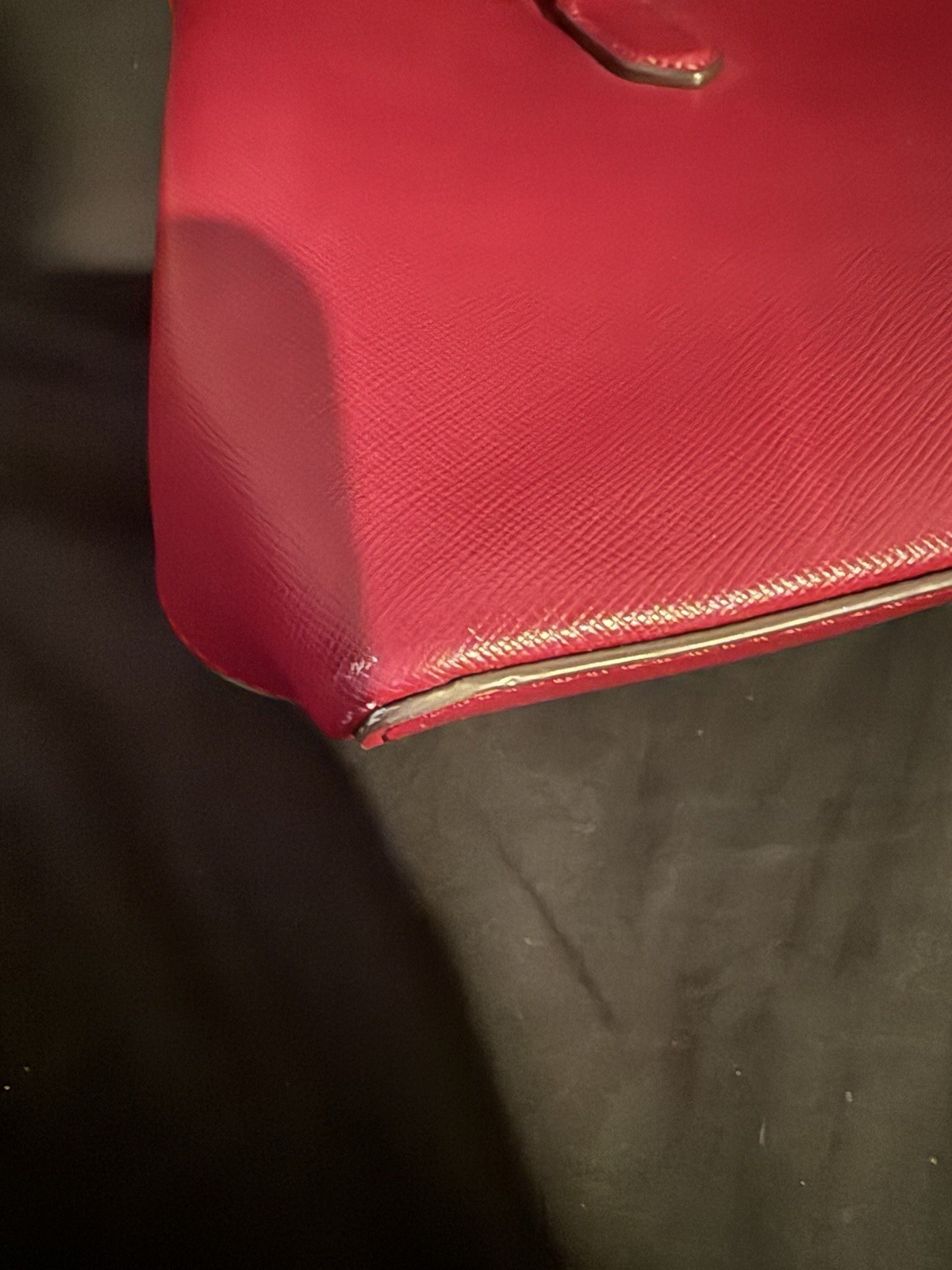 Kate Spade New York Burgundy Saffiano Leather Tote Bag – Structured Work Purse thumbnail 6