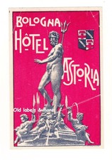 x5543 Hotel Albergo Astoria BOLOGNA luggage label Kofferaufkleber etichetta vali