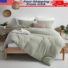 Super Soft Microfiber Duvet Cover Set 3 Pieces Zipper Closure Corner Ties New