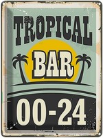 Blechschild 40X30 Cm Tropical Bar Retro 00-24 Essen Trinken Club Alkohol Deko Ge