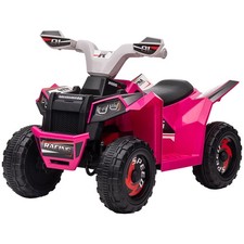 Electric Toy Car for Toddlers 6V Safe Ride-On with Forward Reverse Pink Wh