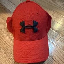 Under Armour Red/Black Solid Baseball Cap Hat...