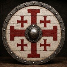 24 Jerusalem Cross Templar Shield Medieval Crusader Knight Wall Decor New Style