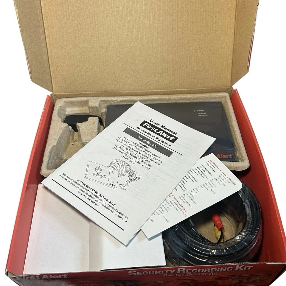 First Alert DVR Model 575 Security Kit System Unit Wired Camera Cable NEW w BOX - Image 3 of 4