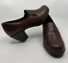Dansko size 39 Beth 3303787800 Womens Brown Leather Block Heel Loafer Shoes