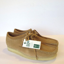 Clarks Originals Wallabee Shoes Size 9 Soft Tan Suede Lace-Up Moccasin NEW