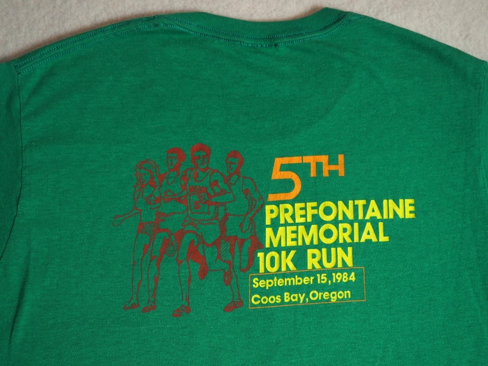Camiseta De Colección Años 80 Nike Prefontaine 1984 Oregon Track Run Arte Verde Para Hombres L Foto 4 de 4
