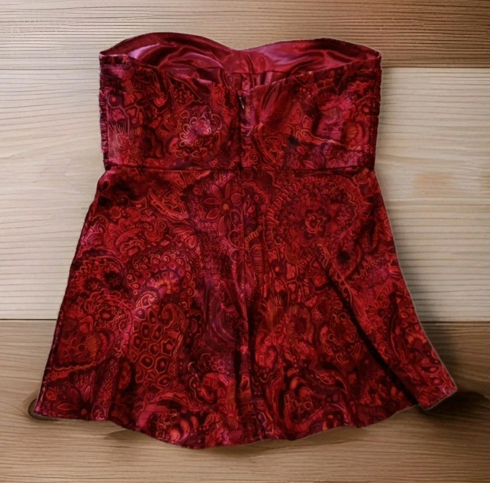 Top Babydoll de Seda Y2K De Colección Talla 4 Hada Grunge Romántico Gótico Bruja Floral Oscuro Foto 4 de 4