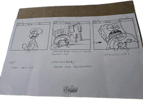 SpongeBob SquarePants Production Storyboard "Have You Seen This Snail" Copy