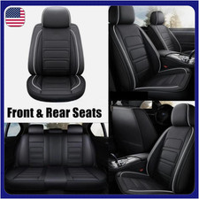 For Volkswagen Car Seat Covers Full Set Faux Leather 5-seats Front Rear Cushion