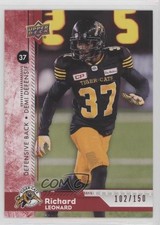 2018 Upper Deck CFL Red 102/150 Richard Leonard #87 0p0t