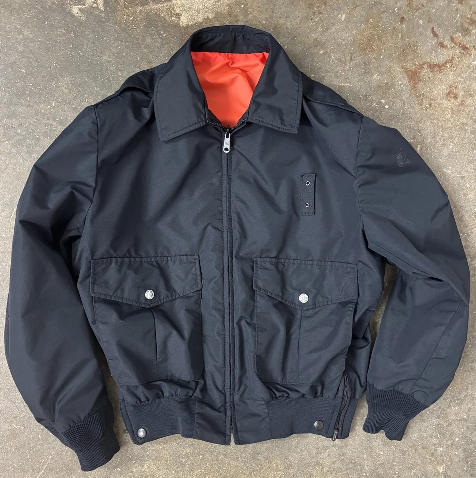 Vintage 90s Orange Reversible Bomber Jacket Gorpcore Utility Men’s Small Outdoor - Image 2 of 4