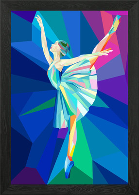 Ballett Mädchen tanzt gerahmtes Wandbild Poster Leinwanddruck Bild